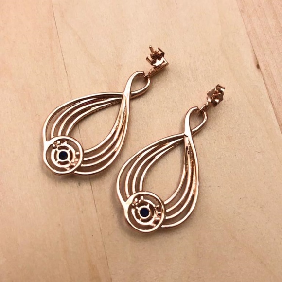 925K Sterling Silver With CZ Earrings - Picture 2 of 3